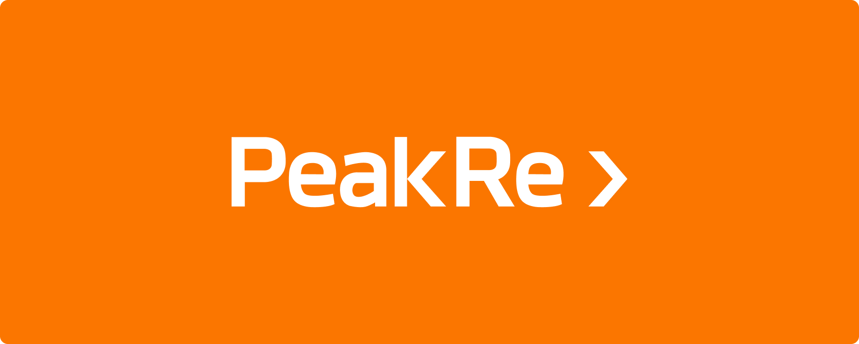 White Logo on Peak Re Orange Backgrounds