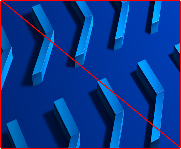 Don't distort the arrow graphic