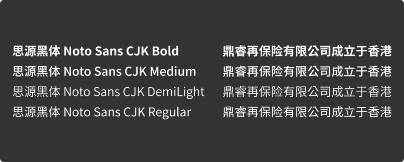 Chinese Corporate Font
